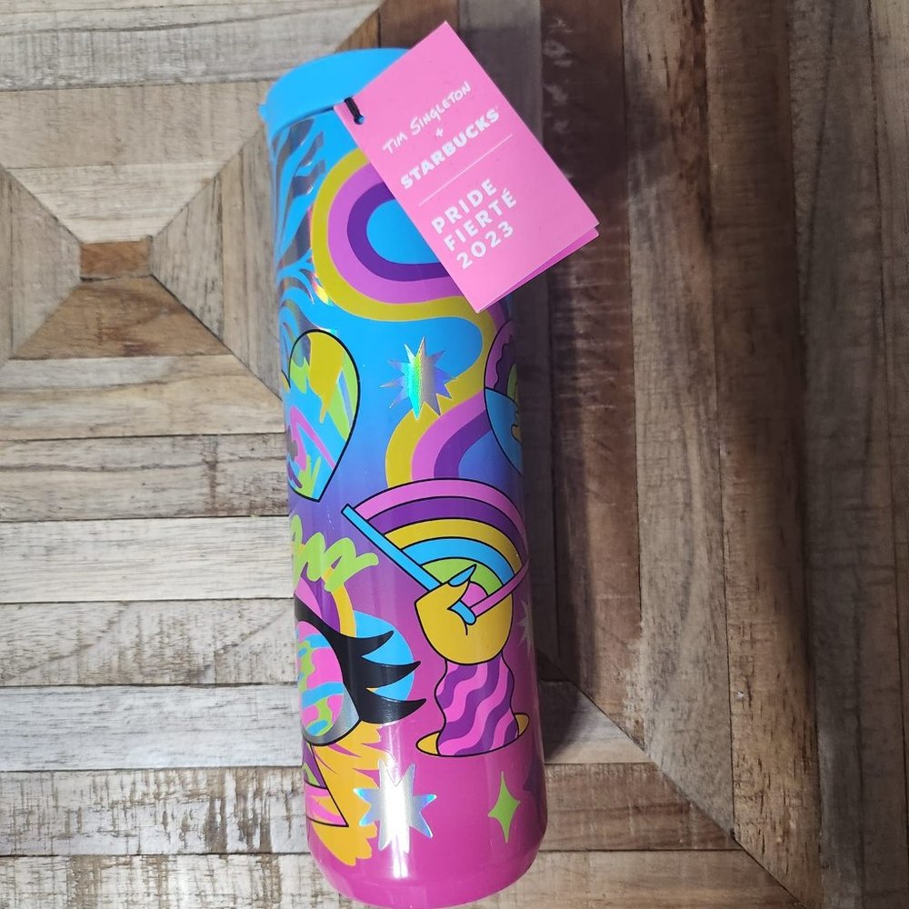 NWT! Starbucks Stainless Steel Tumbler in 16-oz from the Pride 2023 Collection